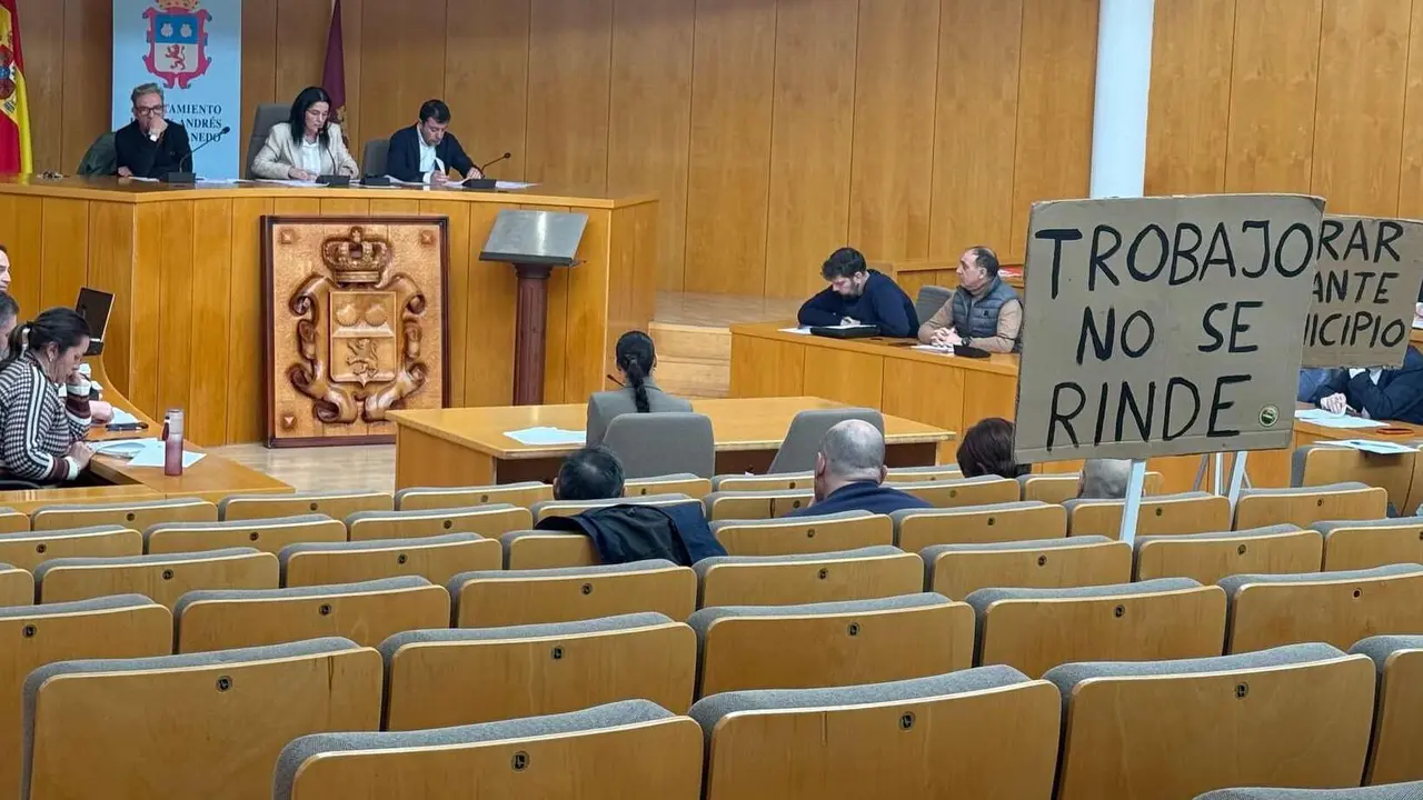 Un instante del pleno celebrado este jueves.