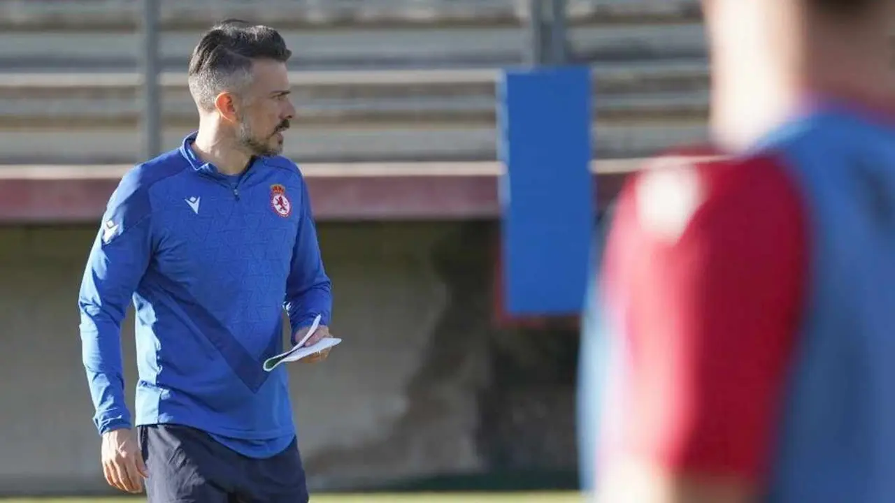 De la Barrera, durante un entrenamiento de esta semana.