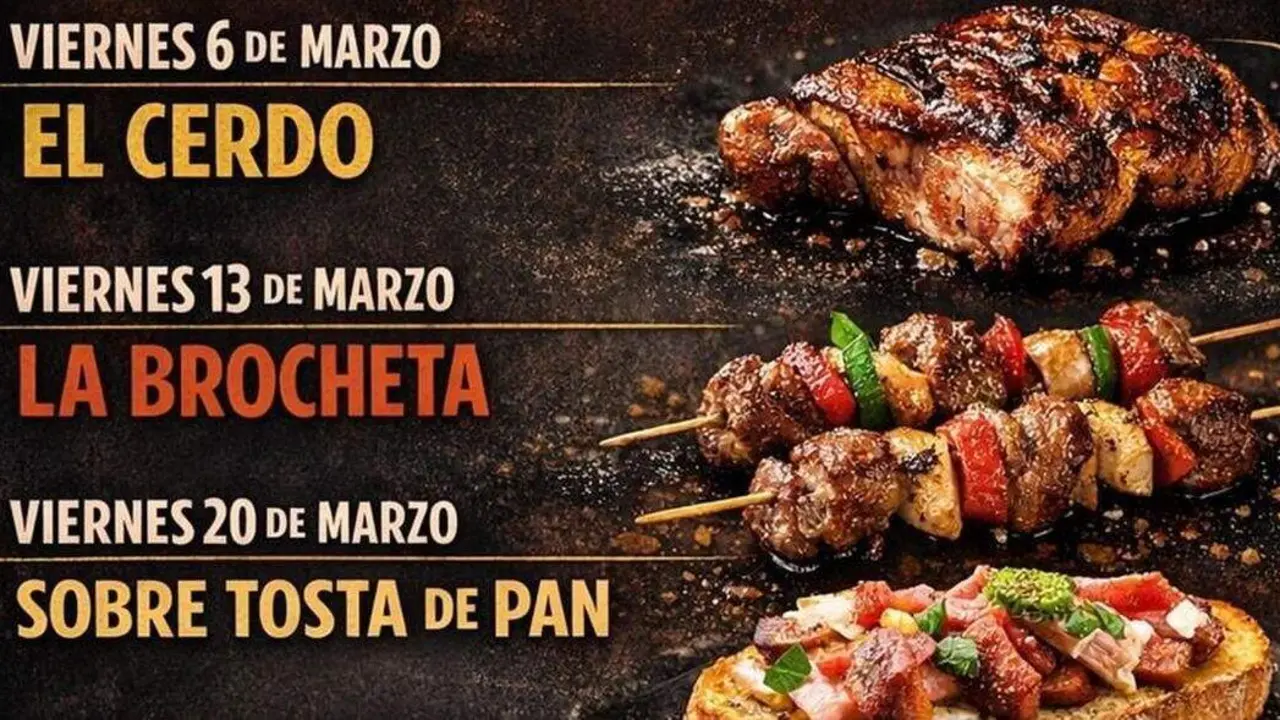Fragmento del cartel de los viernes de tapeo de Sahag&uacute;n.