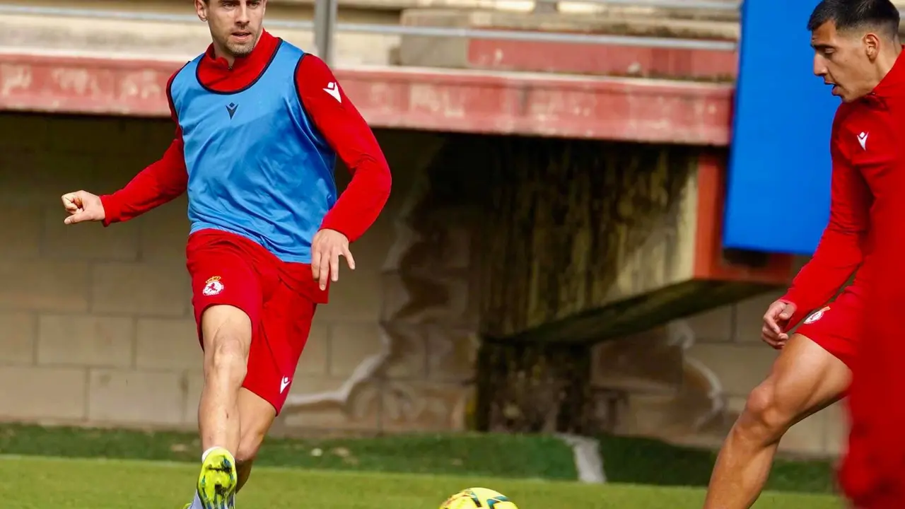 Sobrino, durante una sesi&oacute;n de entrenamiento.