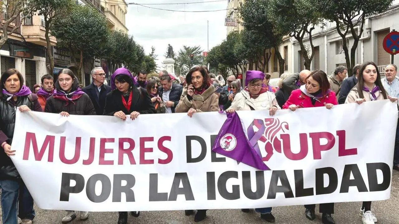 Alicia Gallego durante la marcha
