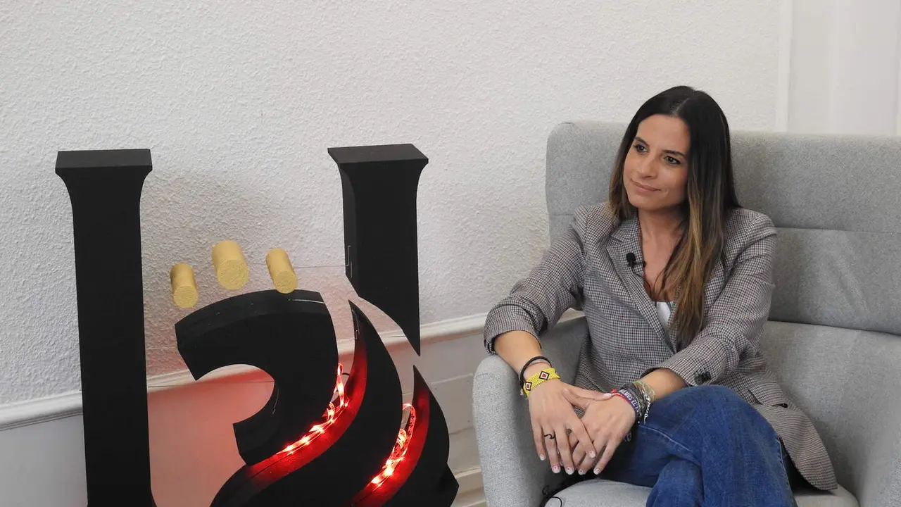 Nuria Rubio, durante su entrevista con Heraldo de Le&oacute;n. Foto: Luc&iacute;a Ramajo.