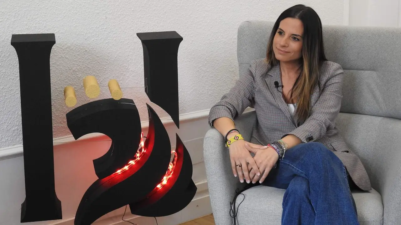 Nuria Rubio, durante su entrevista con Heraldo de Le&oacute;n. Foto: Luc&iacute;a Ramajo.