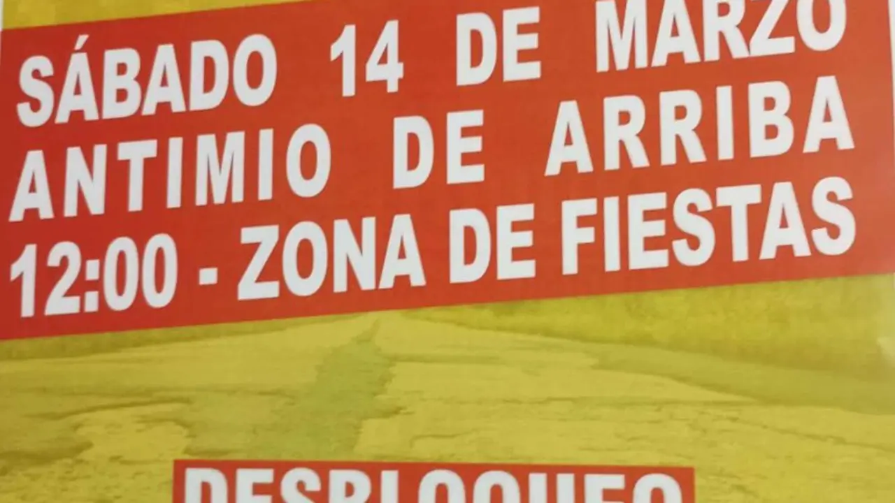 Imagen de los carteles colocados en el municipio para convocar a los vecinos.