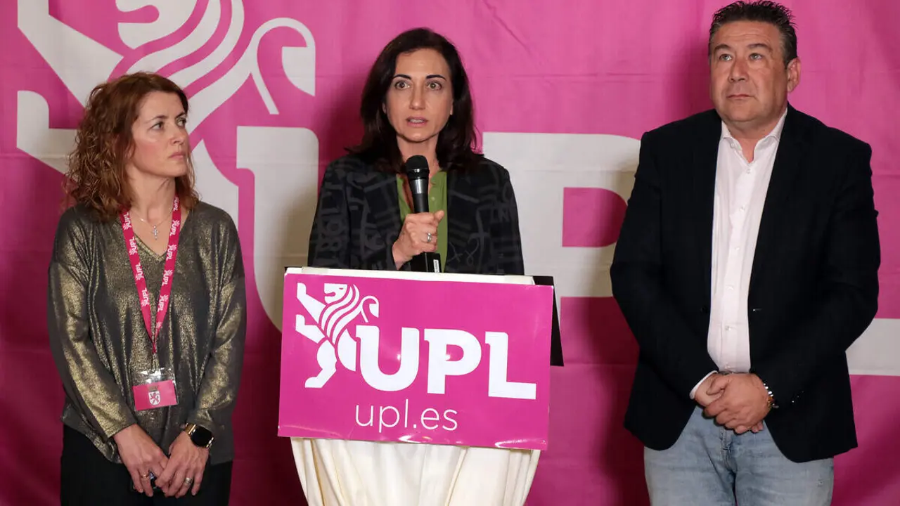 La candidata de Uni&oacute;n del Pueblo Leon&eacute;s, Alicia Gallego, analiza los resultados de las elecciones