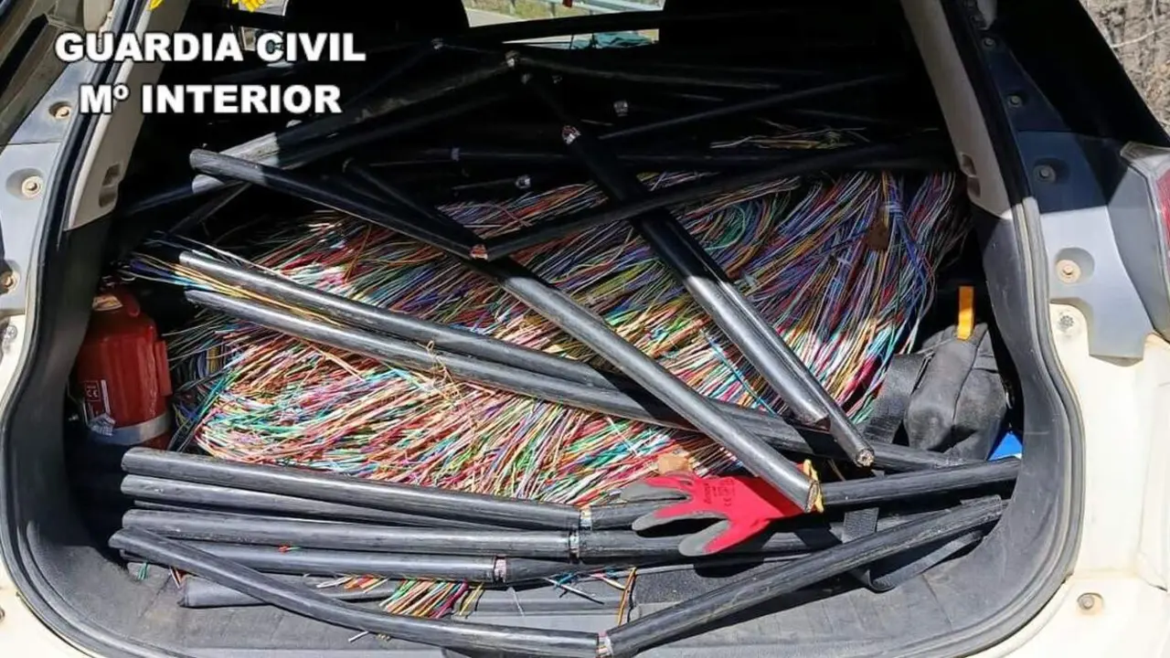 Imagen del robo de cobre