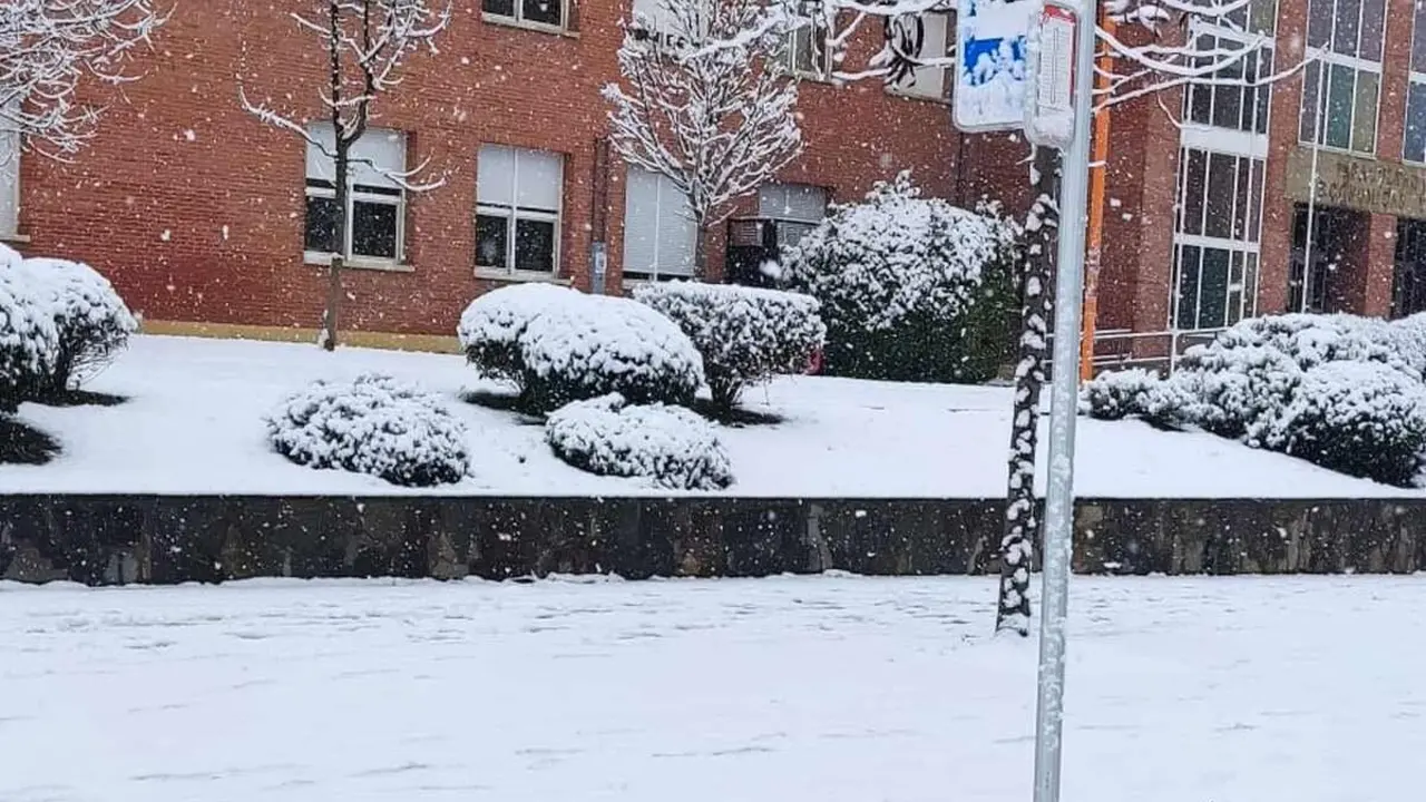 UPL remarca la necesidad de nuevas marquesinas en paradas como las de la imagen, bajo la adversa climatolog&iacute;a de este mismo a&ntilde;o. Foto: UPL