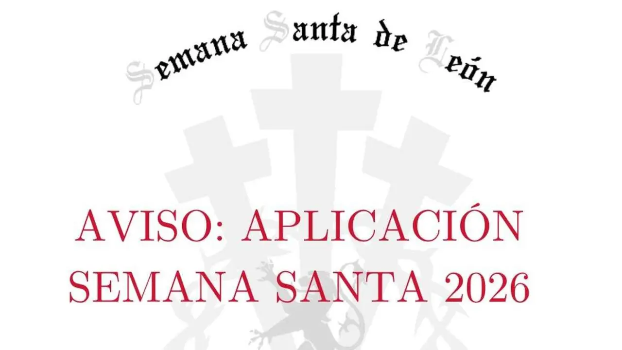 Imagen del aviso sobre la anulaci&oacute;n de la app de la Semana Santa de Le&oacute;n.