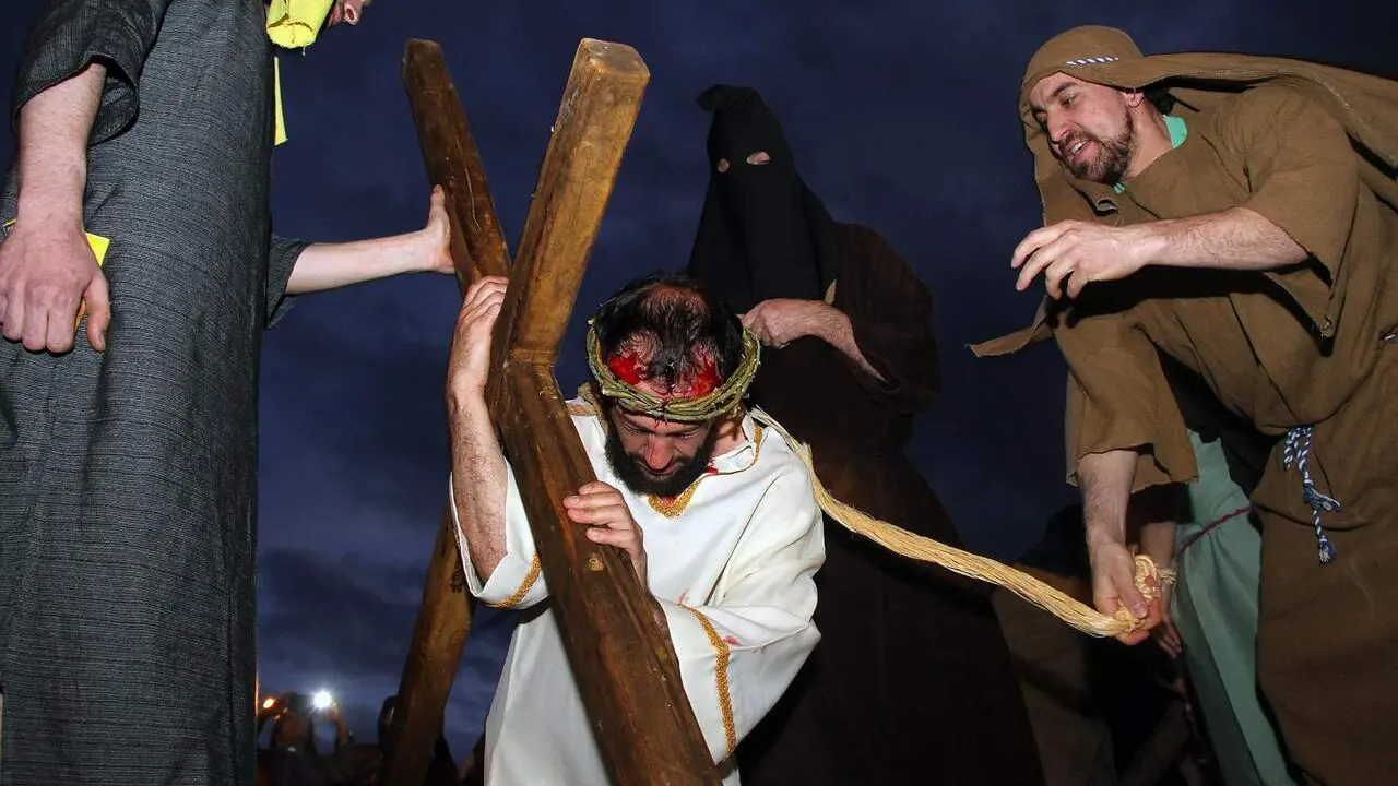 Medio siglo de pasi&oacute;n viviente en Jim&eacute;nez de Jamuz. Fotos: Peio Garc&iacute;a