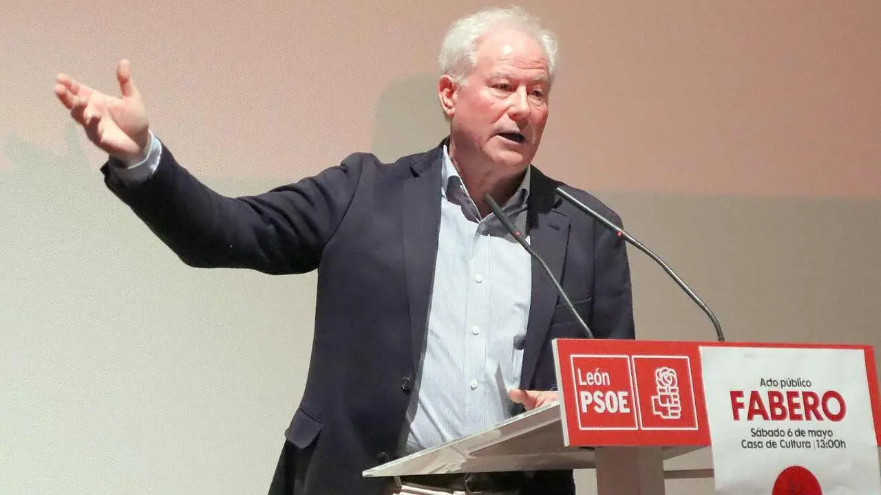 Demetrio Alfonso Canedo, durante un mitin del PSOE.