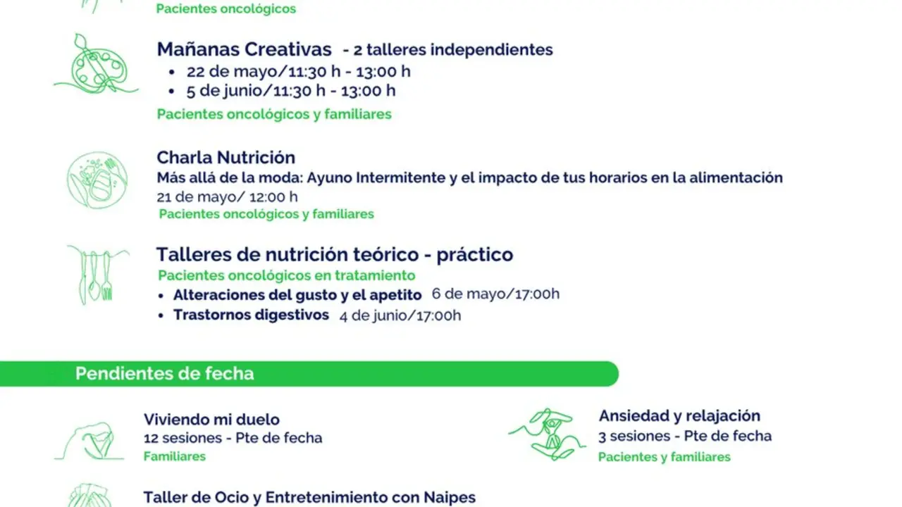 Cartel promocional de las actividades.