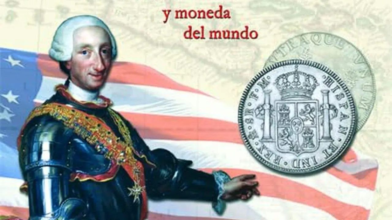 Imagen parcial de la portada del libro El peso hispano - Real de a ocho'