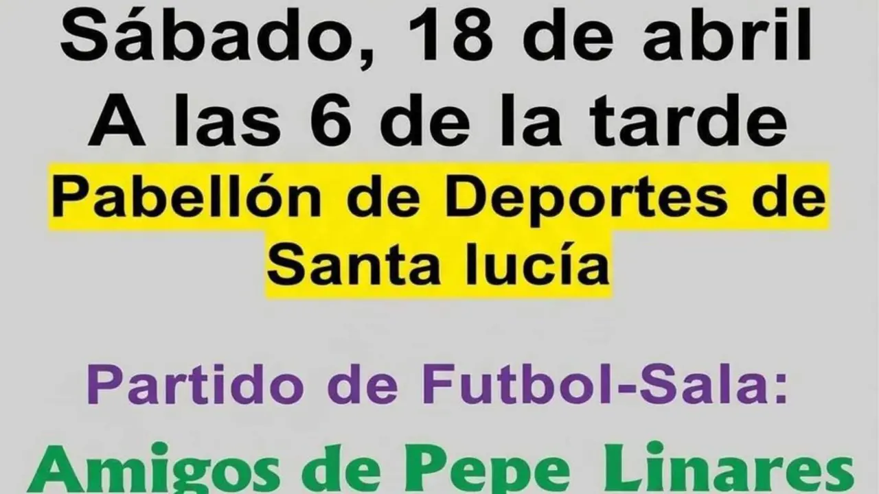 Imagen del cartel del Memorial Pepe Linares.