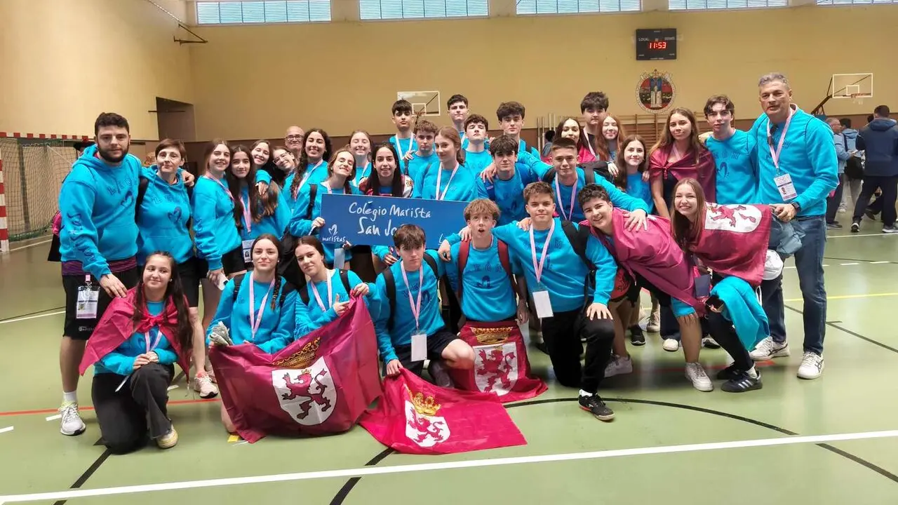 Alumnos de Maristas, durante la competici&oacute;n celebrada durante los &uacute;ltimos d&iacute;as.