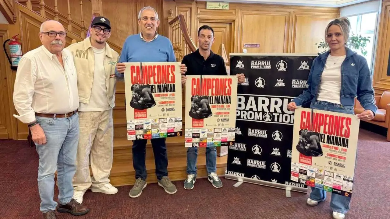 Un instante de la presentaci&oacute;n velada Campeones del ma&ntilde;ana en el Ayuntamiento de Le&oacute;n.