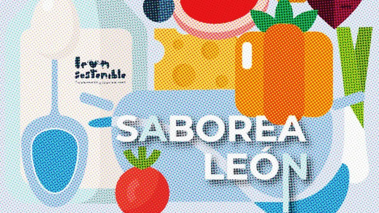 Imagen parcial del cartel de una de las ferias empleadas para promocionar Productos de Le&oacute;n.