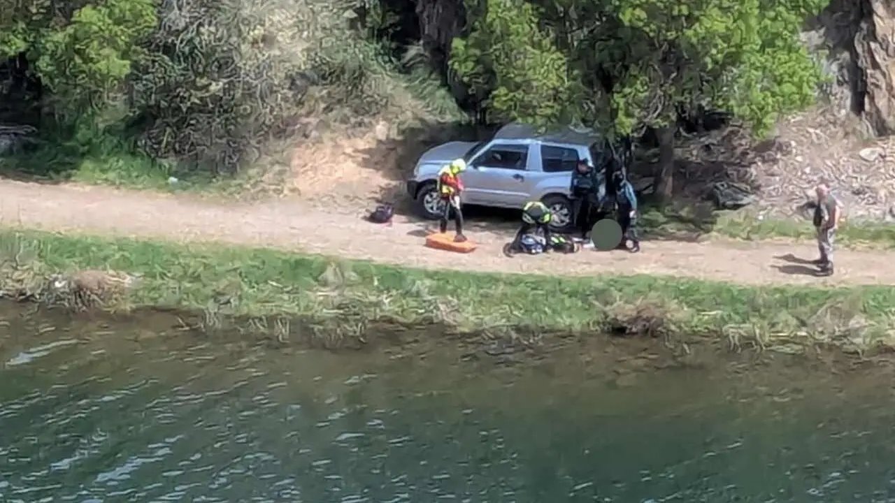 Imagen del momento del rescate.