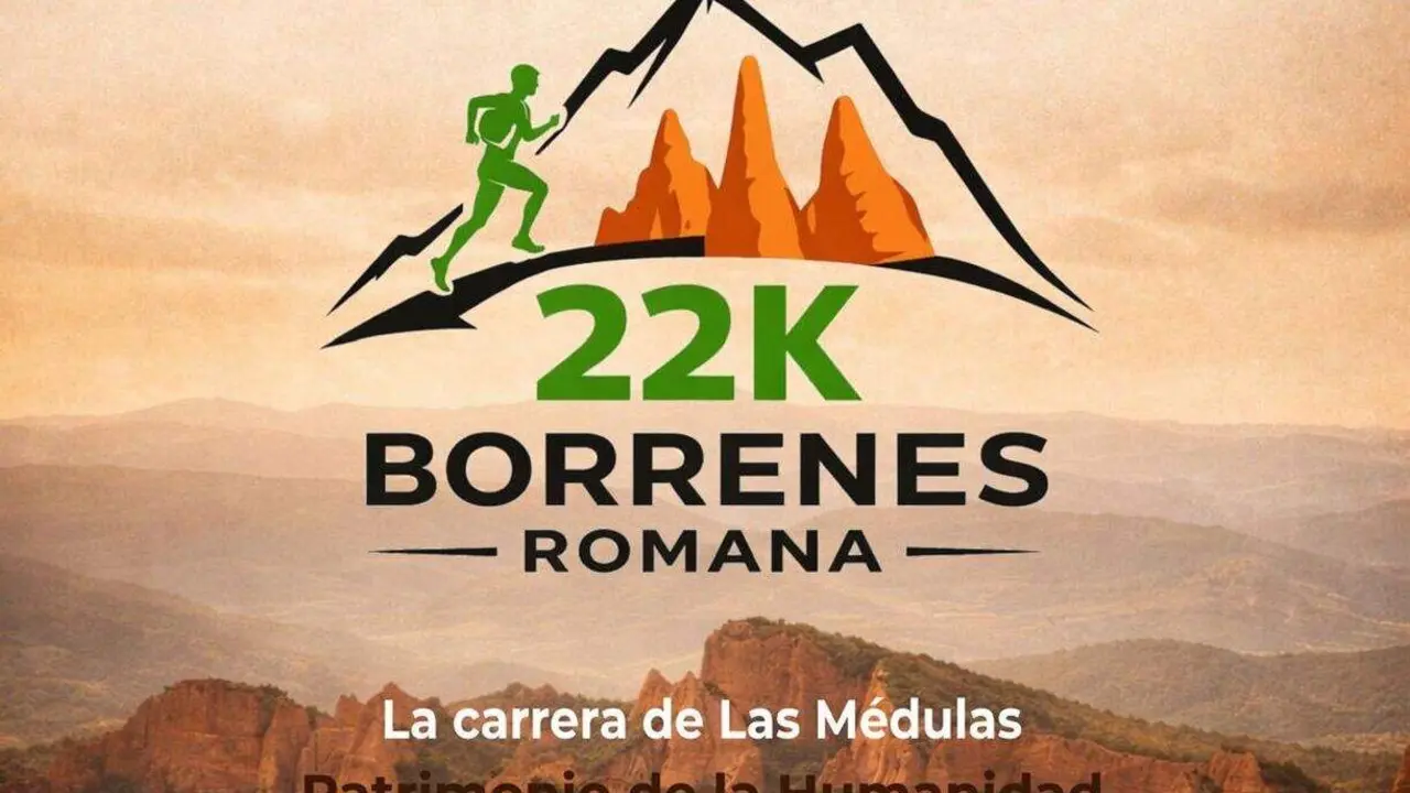 Fragmento del cartel de la 22k Borrenes Romana.