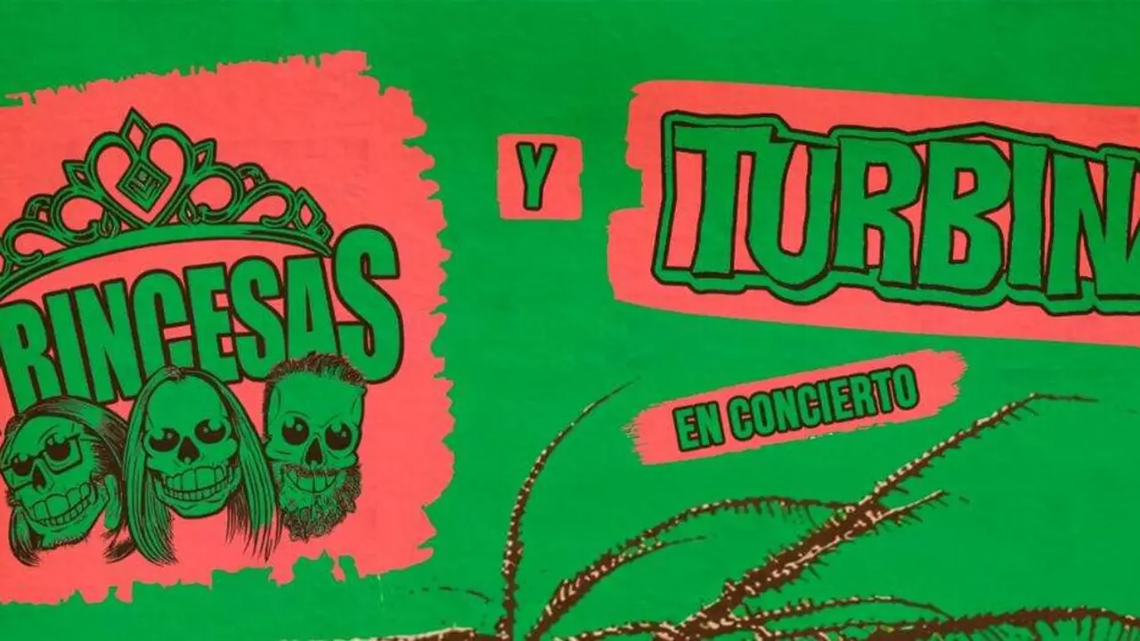 Fragmento del cartel del concierto de Princesas y Turbina en la sala Babylon de Le&oacute;n.