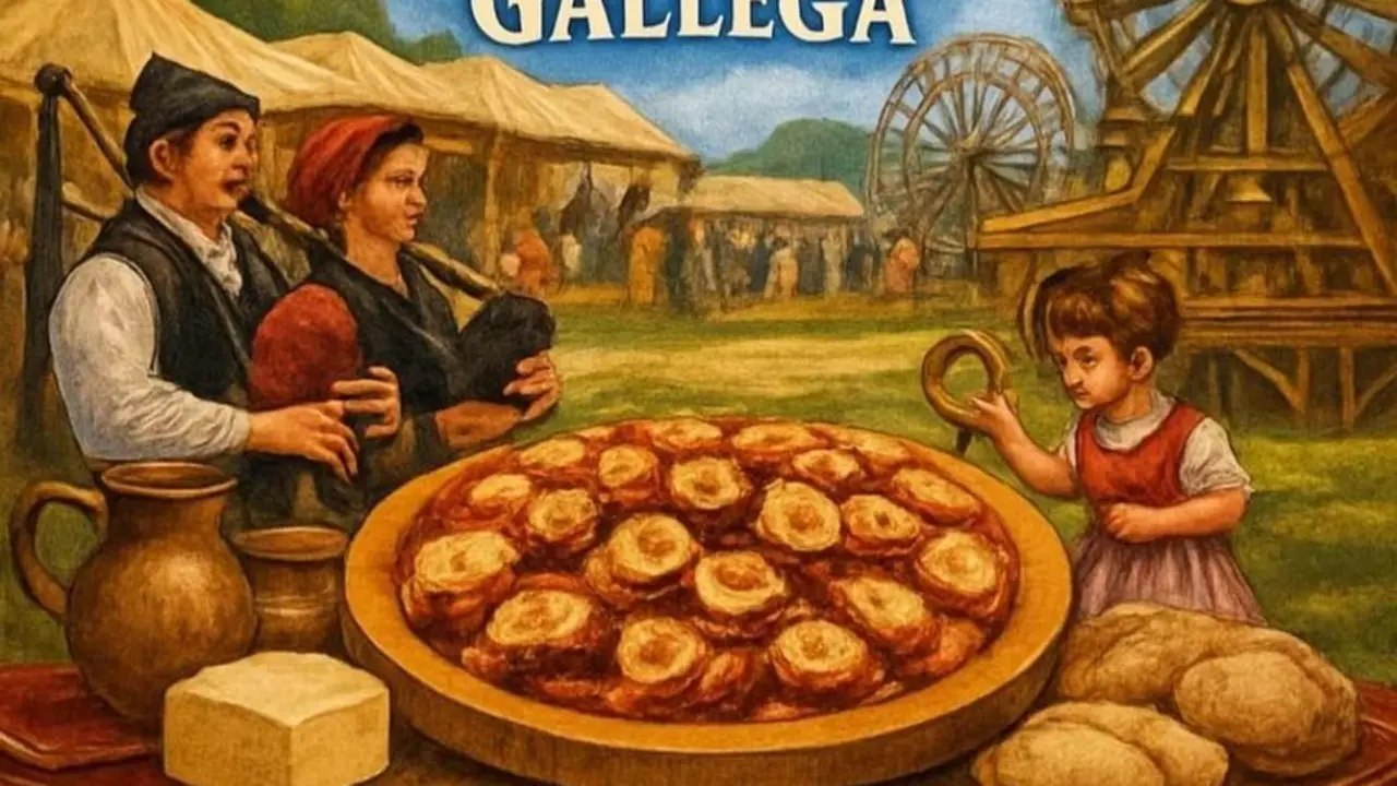 Cartel anunciador de la Feria Artesan&iacute;a y Gastronom&iacute;a gallega en Ponferrada.