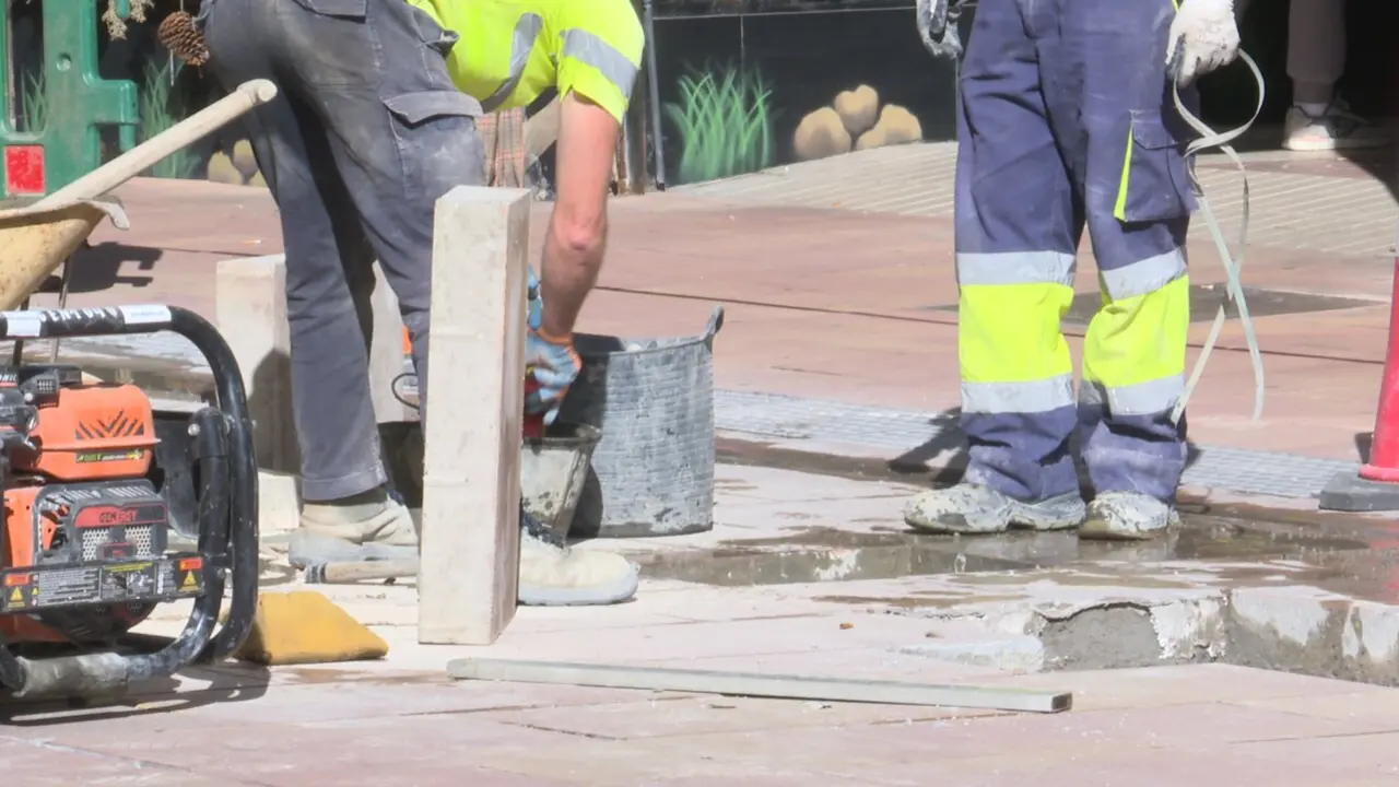 Trabajos en la zona de San Agust&iacute;n.