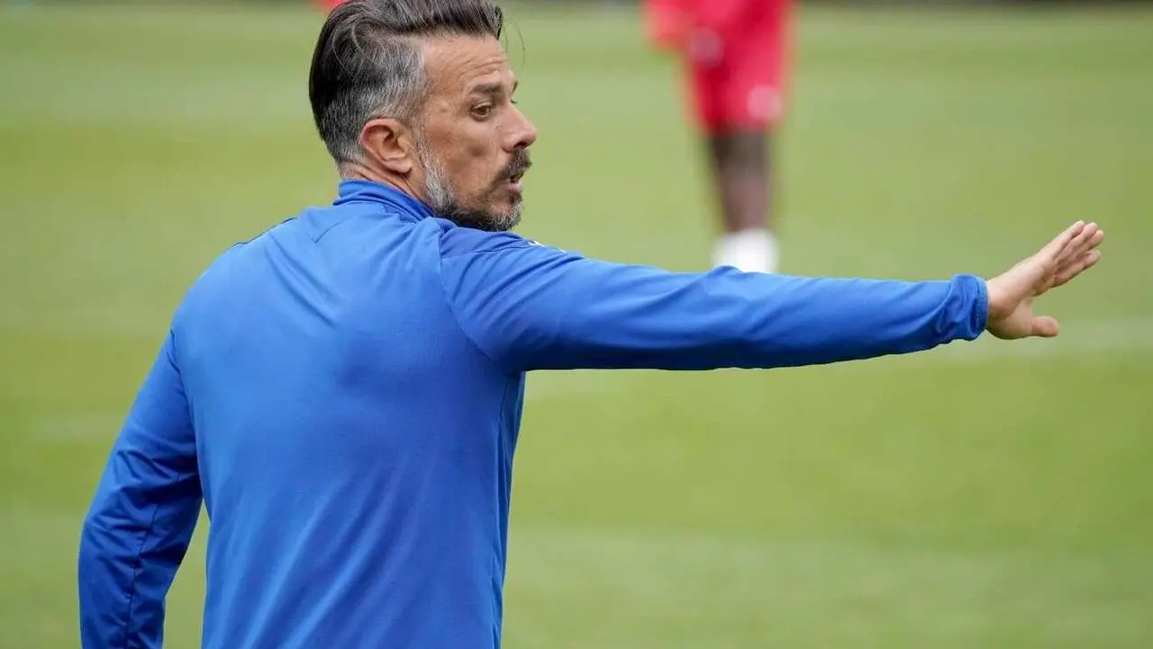Rub&eacute;n de la Barrera, durante el entrenamiento de este jueves.