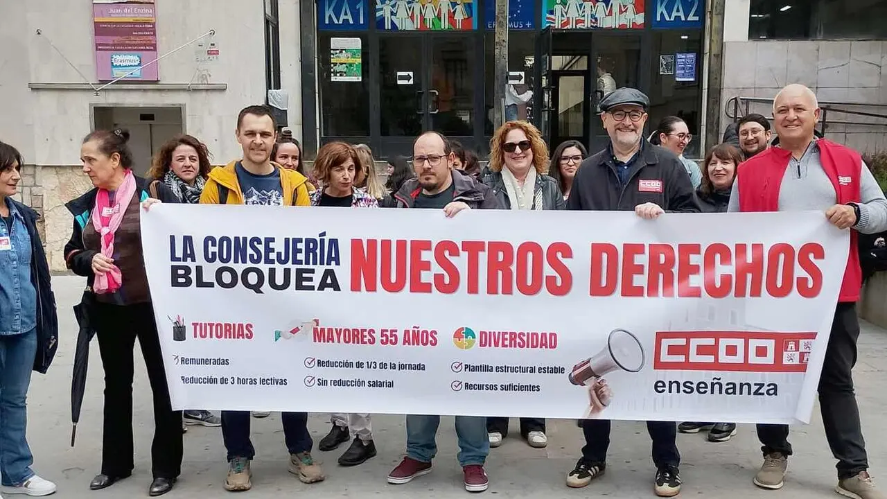 Concentraci&oacute;n impulsada por CCOO en Le&oacute;n capital.
