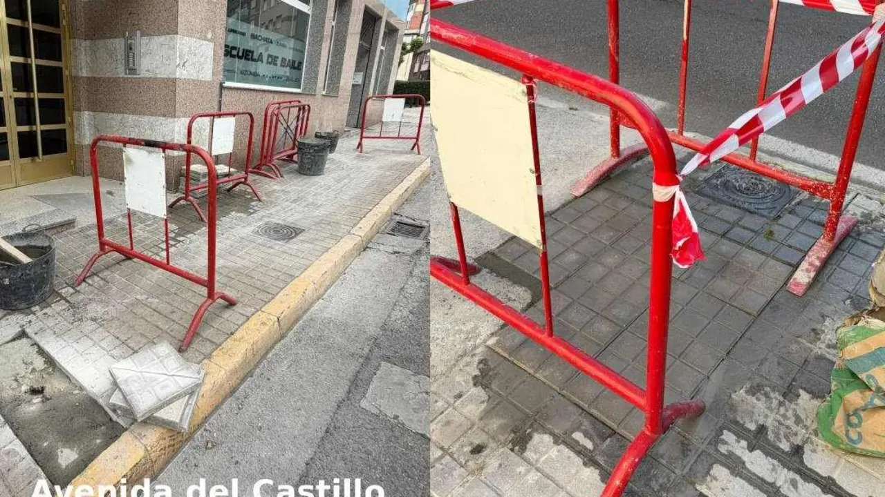 Imagen de las obras en la Avenida del Castillo.