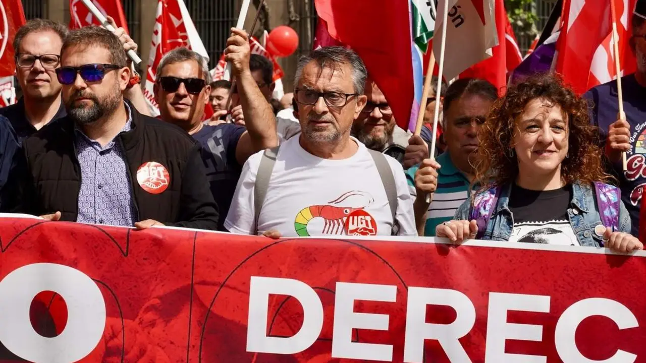 Manifestaci&oacute;n del 1&ordm; de Mayo convocada por UGT y CCOO en Le&oacute;n