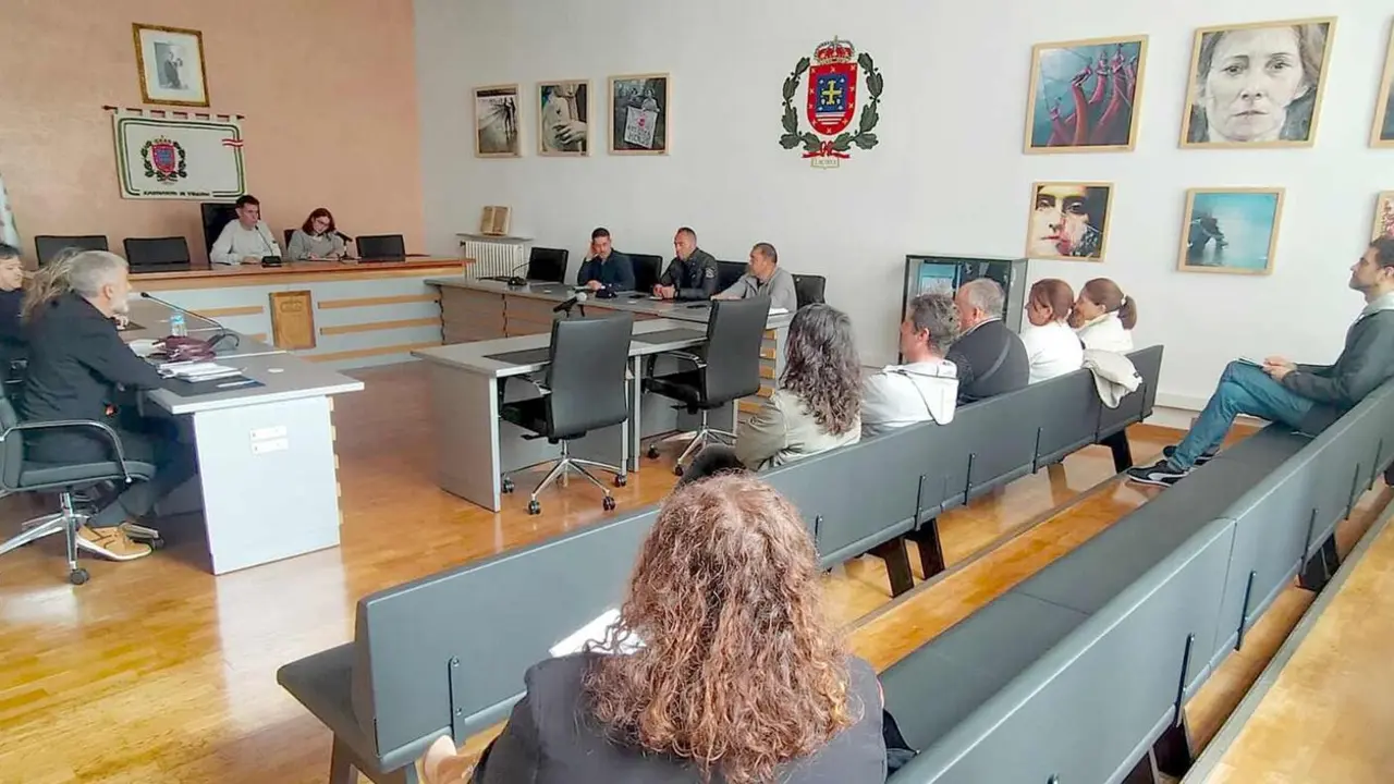 Un instante de la reuni&oacute;n mantenida en el Ayuntamiento de Villablino.