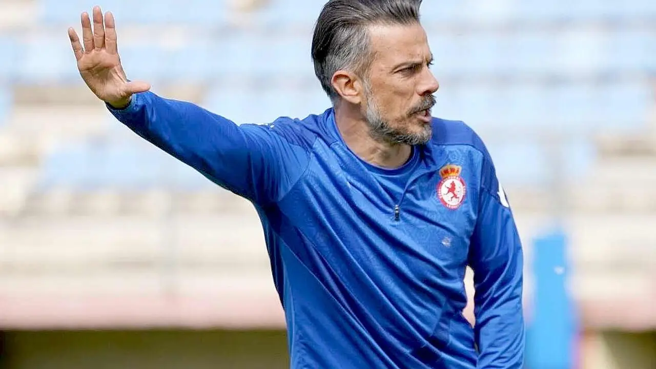Rub&eacute;n de la Barrera, durante el entrenamiento de este jueves.