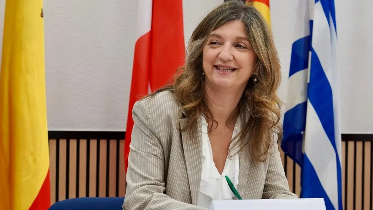 La rectora de la Universidad de Le&oacute;n, Nuria Gonz&aacute;lez, durante un acto institucional.