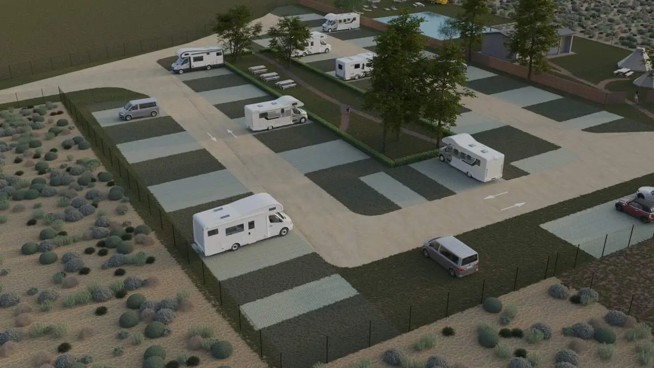 Imagen virtual del proyecto del futuro camping de Santa Mar&iacute;a del P&aacute;ramo.
