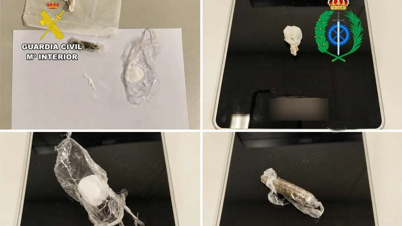 Imagen del material incautado por los agentes.