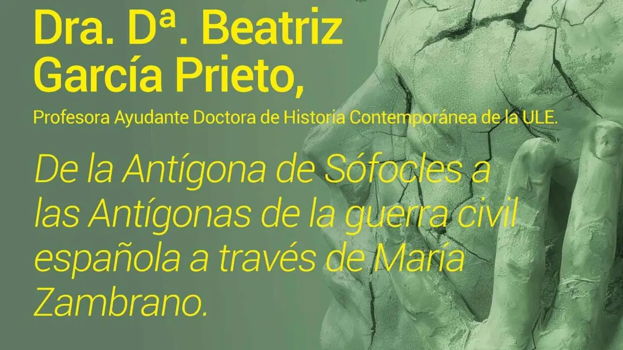 Detalle cartel de la conferencia.