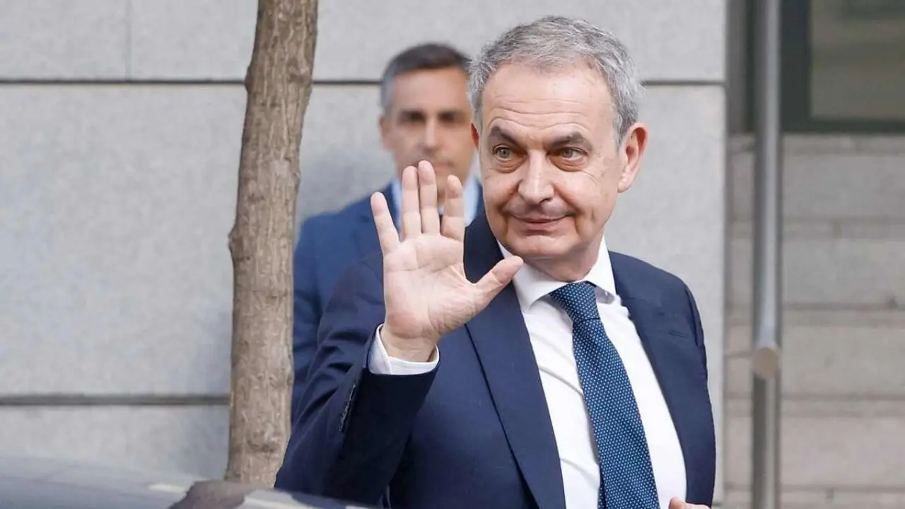 Zapatero, a su llegada a la Audiencia Nacional.