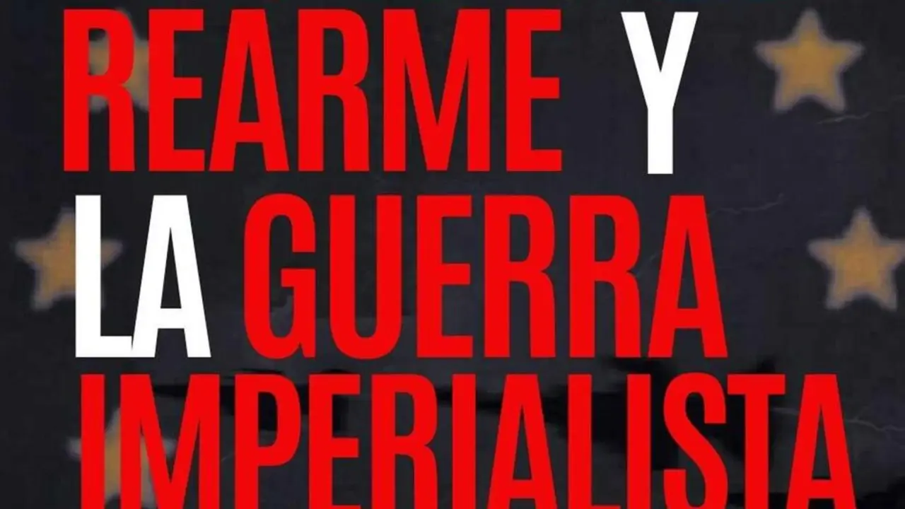 Cartel de la concentraci&oacute;n contra el rearme.