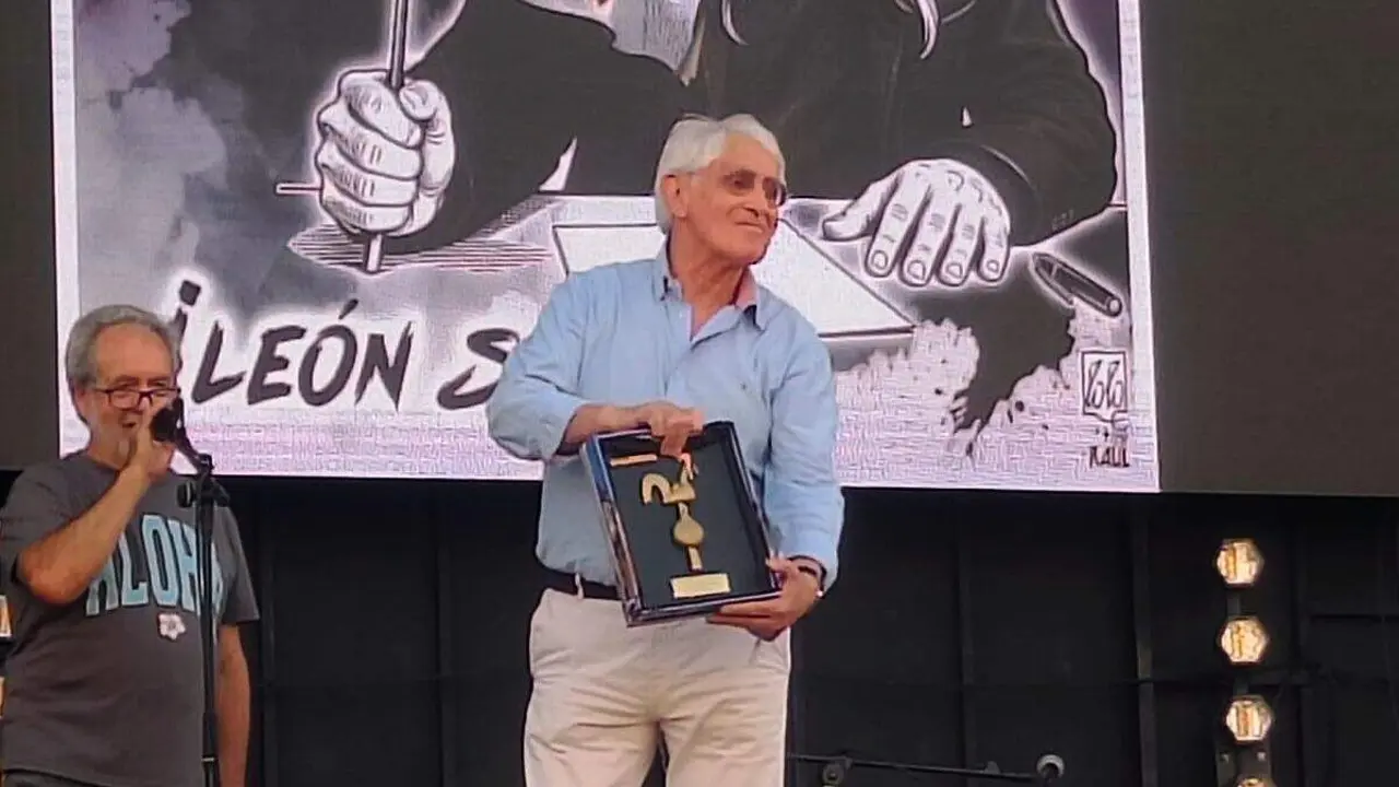 Hermenegildo L&oacute;pez este lunes durante su nombramiento como 'Aconceyau d'Honor 2026'.