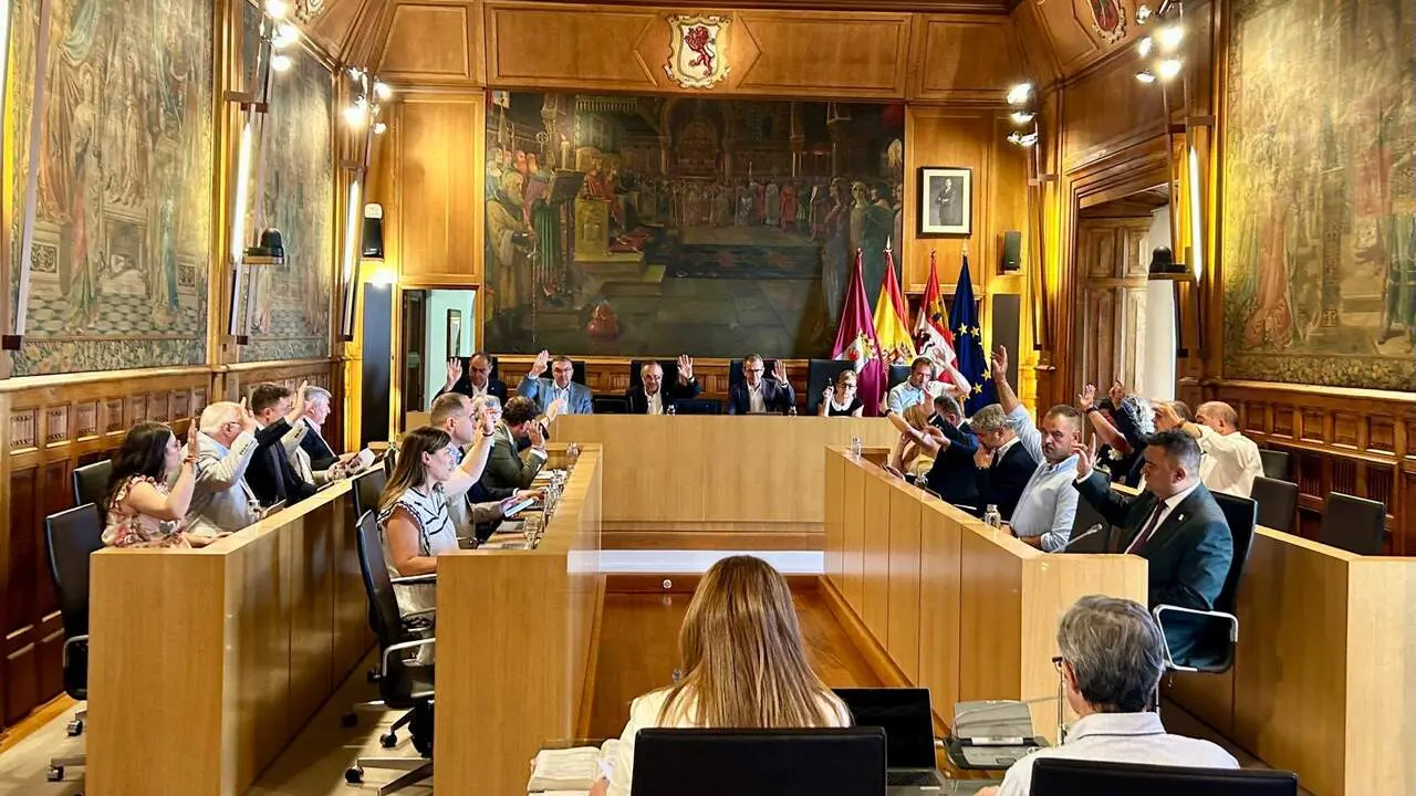 El pleno de la Diputaci&oacute;n aprueba uno de los puntos del orden del d&iacute;a.