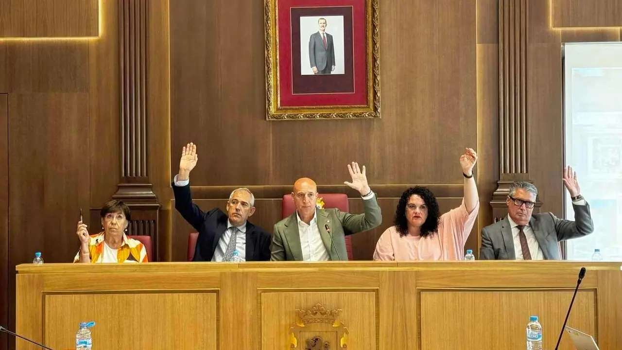 Imagen del pleno municipal celebrado este viernes en el Ayuntamiento de Le&oacute;n.