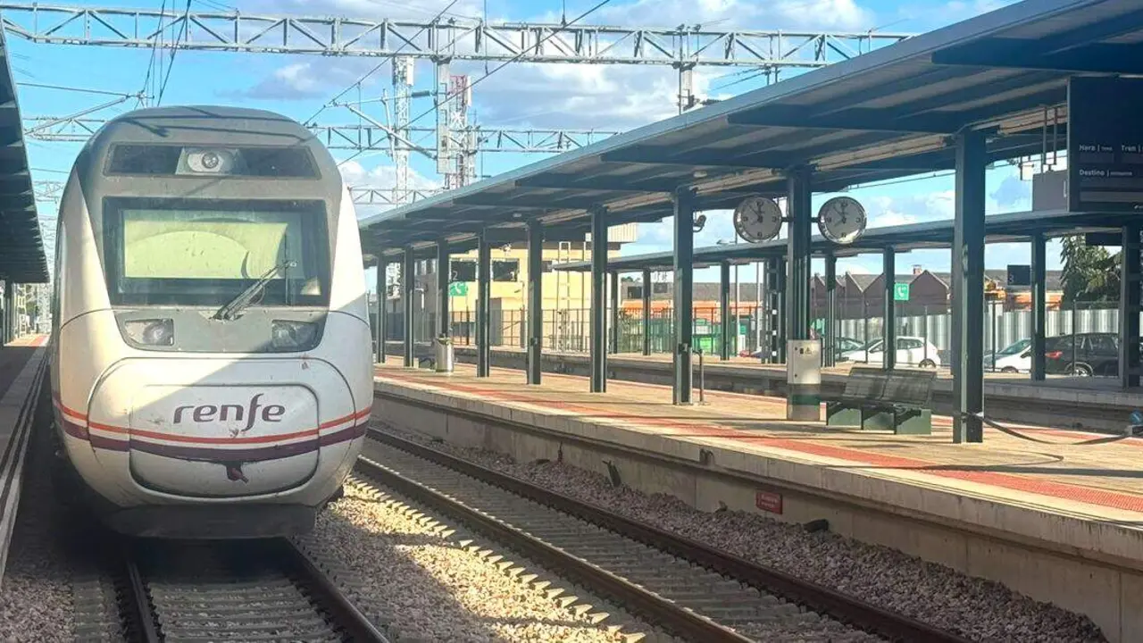 Imagen de un tren de Renfe en la estaci&oacute;n de Le&oacute;n