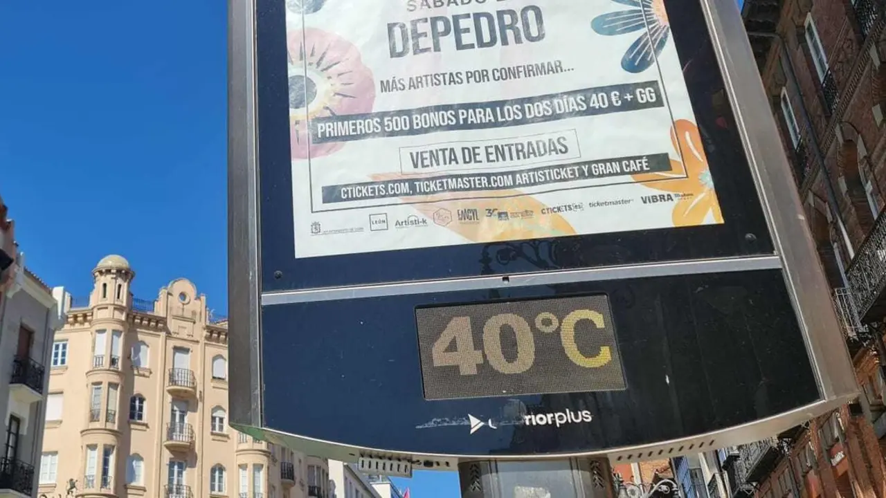 Imagen de un term&oacute;metro a 40&ordm; en Ordo&ntilde;o II.