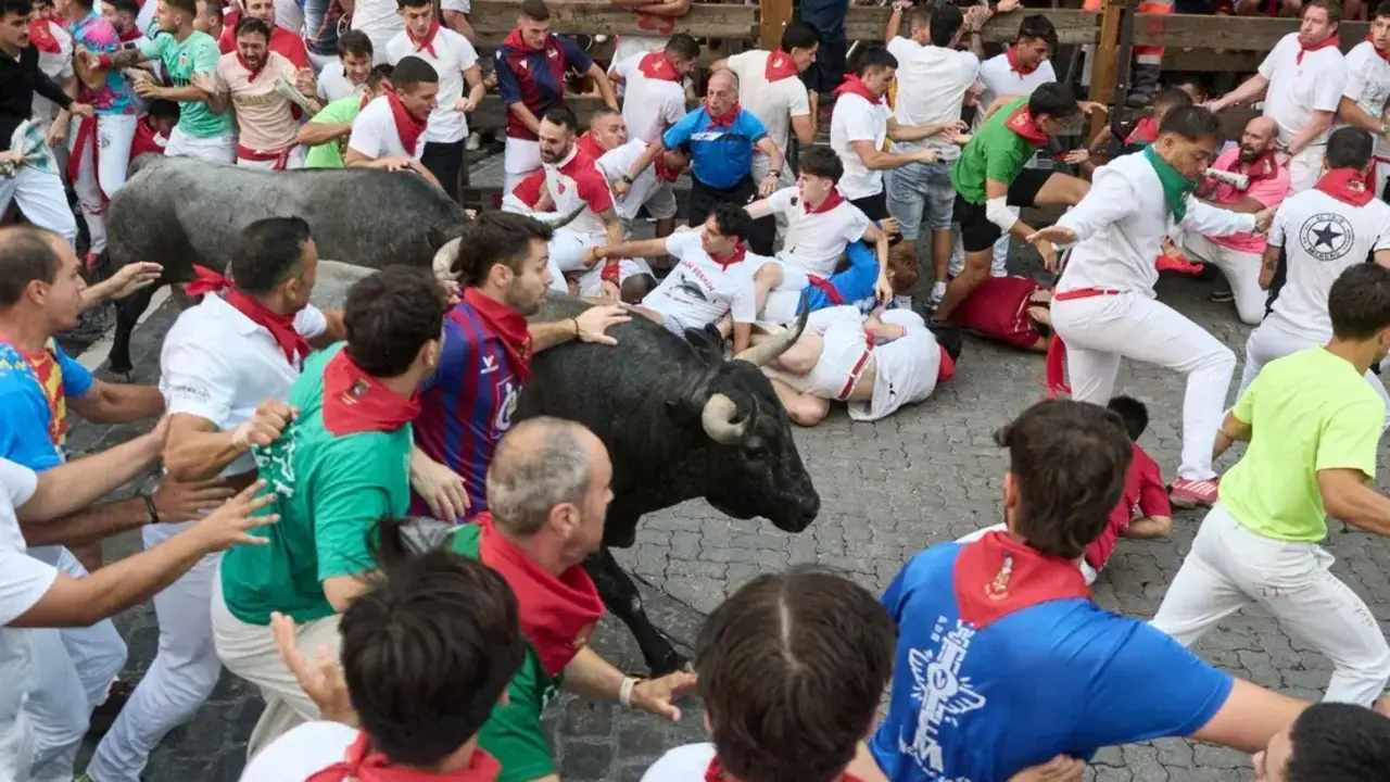 Imagen del encierro de este s&aacute;bado.