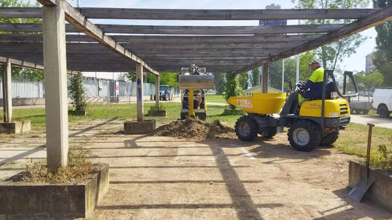 Imagen de las obras en el Parque del Oeste.