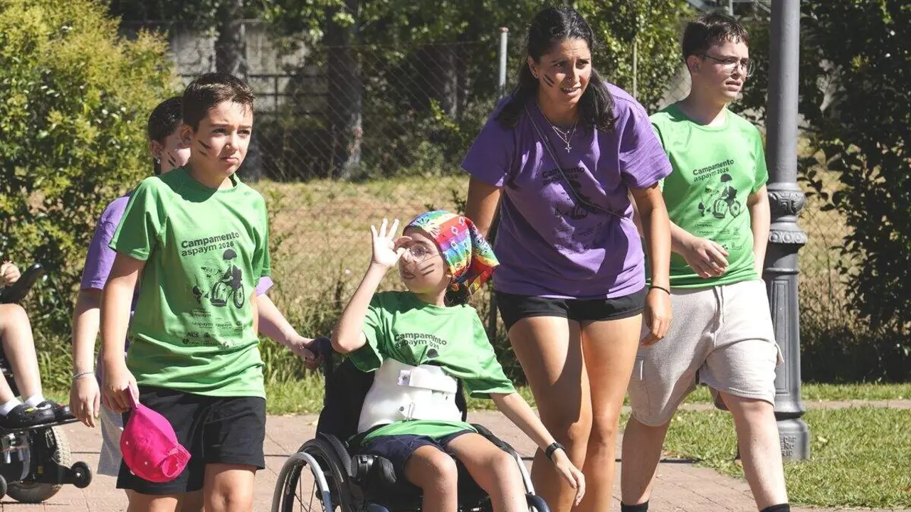 Inauguraci&oacute;n del XXIX Campamento Inclusivo de El Bosque de los Sue&ntilde;os de Cubillos del Sil (Le&oacute;n), organizado por Aspaym Castilla y Le&oacute;n