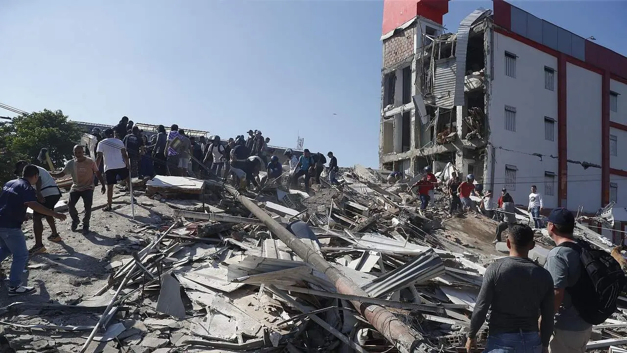 Imagen de las zonas afectadas por el terremoto en Colombia.