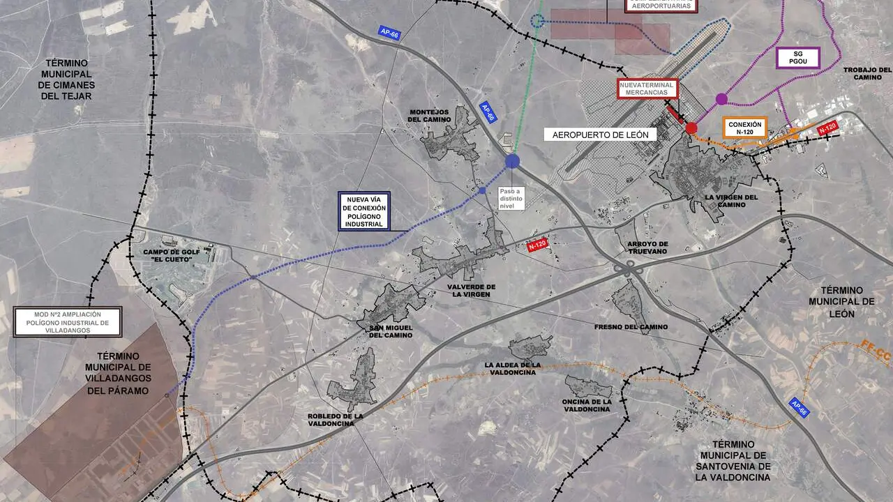 Imagen facilitada por Le&oacute;n Propone con su planteamiento para los nuevos viales y conexiones.