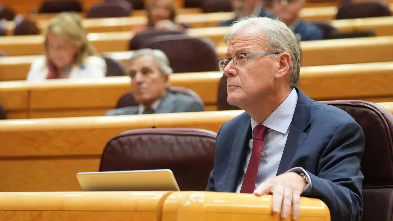 Antonio Silv&aacute;n, durante la sesi&oacute;n celebrada en el Senado.