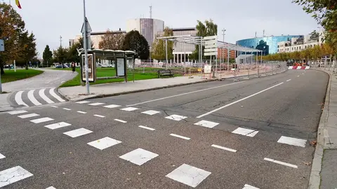 Fase de obras del intercambiador.