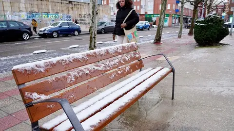 Nieve en la capital leonesa. Foto: Campillo